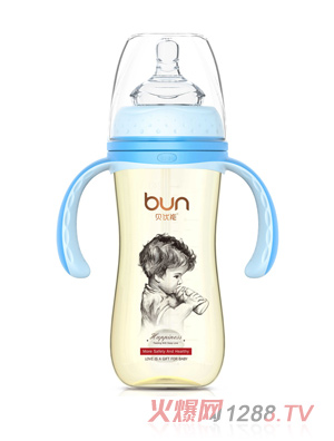 贝优能纤巧型带柄自动宽口PPSU奶瓶240ml