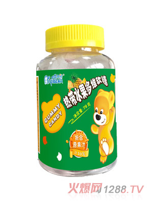 奇奇熊热带水果多维软糖