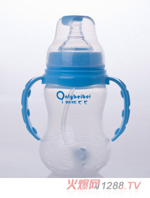 唯昵贝贝WA35宽口PP奶瓶蓝色260ml