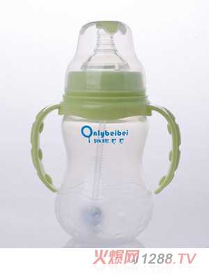 唯昵贝贝WA35宽口PP奶瓶绿色260ml