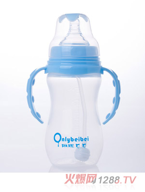 唯昵贝贝WA39宽口PP奶瓶蓝色270ml