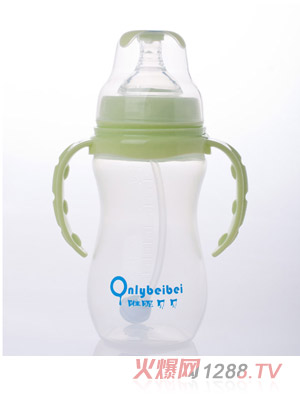 唯昵贝贝WA39宽口PP奶瓶绿色270ml