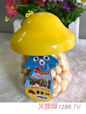 颜色屋蘑菇粒蛋酥蘑菇瓶香菇口味