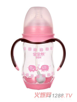 宝宝帮婴儿奶瓶-粉色