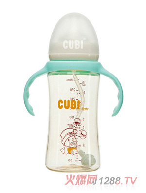 CUBI经典系列PPSU纯净蓝奶瓶310ML