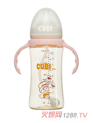 CUBI经典系列PPSU纯真粉奶瓶310ML