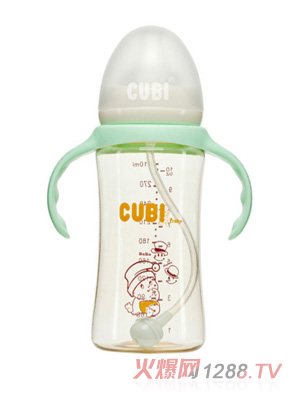 CUBI经典系列PPSU清新绿奶瓶310ML