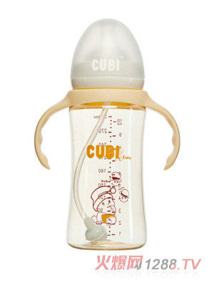 CUBI经典系列PPSU香蜜黄奶瓶310ML