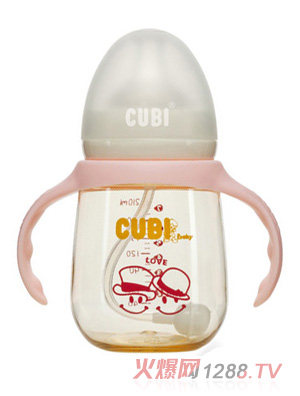 CUBI卡通系列PPSU纯真粉奶瓶210ML