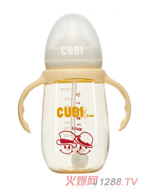 CUBI卡通系列PPSU香蜜黄奶瓶300ML