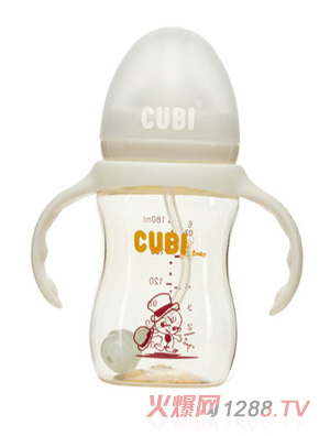CUBI时尚系列PPSU纯洁白奶瓶180ML