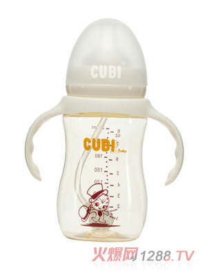 CUBI时尚系列PPSU纯洁白奶瓶240ML