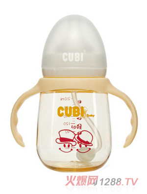 CUBI卡通系列PPSU香蜜黄奶瓶210ML