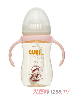 CUBI时尚系列PPSU纯真粉奶瓶240ML