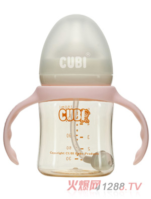 CUBI经典系列PPSU纯真粉奶瓶150ML