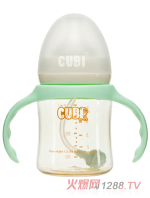 CUBI经典系列PPSU清新绿奶瓶150ML