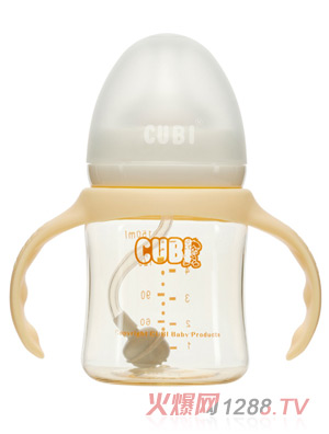 CUBI经典系列PPSU香蜜黄奶瓶150ML