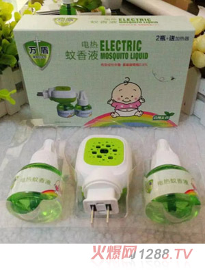 萬(wàn)盾電熱蚊香液2瓶+送加熱器
