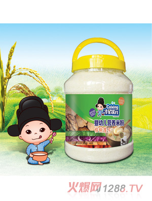 才星狀元嬰幼兒營(yíng)養米粉-核桃蓮子透明桶裝