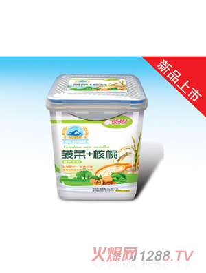 倍樂媽咪營養(yǎng)米粉-菠菜核桃樂扣裝525克