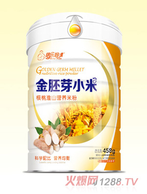 倍樂(lè )媽咪金胚芽小米營(yíng)養米粉（核桃淮山）桶裝