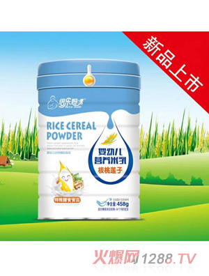 倍樂(lè )媽咪嬰幼兒營(yíng)養米乳罐裝-核桃蓮子