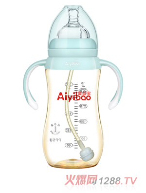 愛(ài)益寶PPSU奶瓶300ml 藍色