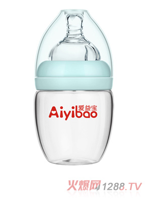 愛(ài)益寶玻璃奶瓶 藍色