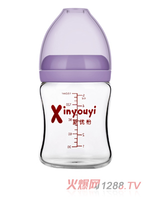 新优怡玻璃奶瓶1116 紫色