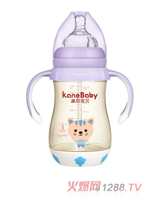 康尼寶貝PPSU奶瓶--條紋貓260ml