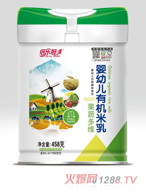 倍樂(lè )媽咪嬰幼兒有機米乳-果蔬多維 聽(tīng)裝