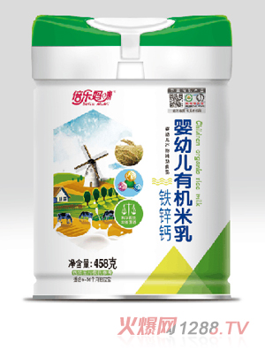 倍樂(lè )媽咪嬰幼兒有機米乳-鐵鋅鈣 聽(tīng)裝