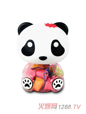 雅米熊猫罐-什锦布丁520g