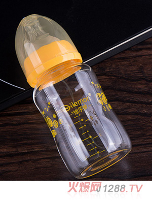 迪乐梦高鹏硅玻璃奶瓶5003橙色