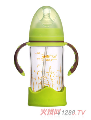 迪乐梦高鹏硅玻璃奶瓶5012绿色