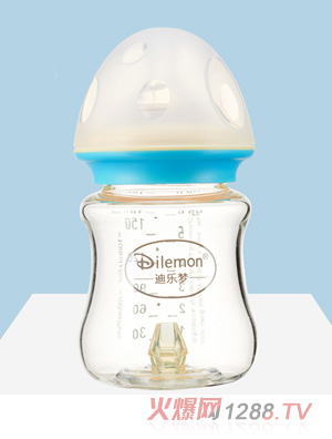 迪乐梦高鹏硅玻璃奶瓶5043蓝色