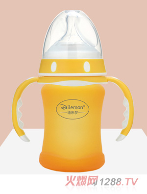 迪乐梦高鹏硅玻璃奶瓶5045橙色