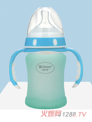 迪乐梦高鹏硅玻璃奶瓶5045蓝色