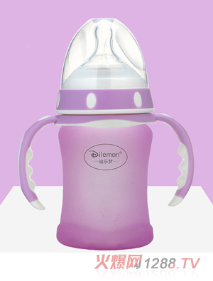 迪乐梦高鹏硅玻璃奶瓶5045紫色