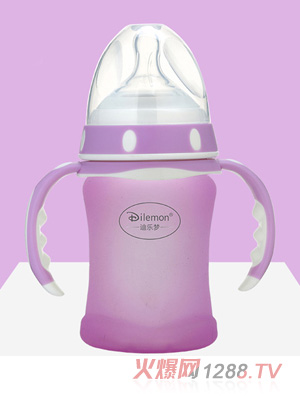 迪乐梦高鹏硅玻璃奶瓶5046紫色