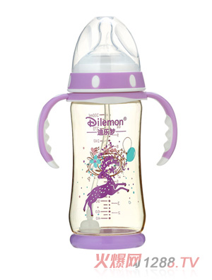 迪乐梦PPSU奶瓶300ml紫色