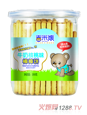 吉米熊牛奶核桃味棒棒餅