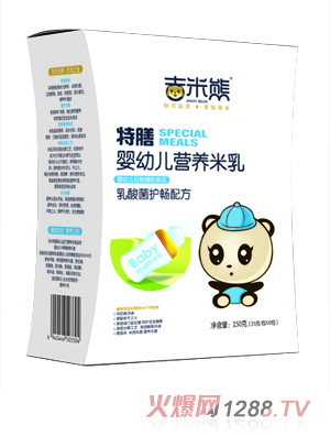 吉米熊特膳嬰幼兒營(yíng)養米乳-乳酸菌護暢配方 盒裝