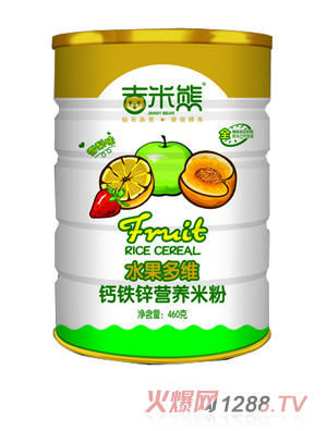 吉米熊水果多維鈣鐵鋅營(yíng)養米粉