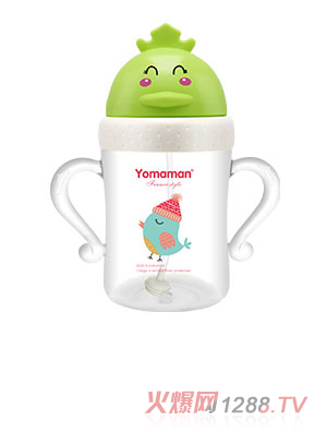 優(yōu)秀媽咪卡通小雞趣飲杯260ml