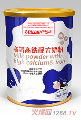 优加康高钙高铁配方奶粉