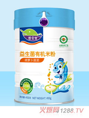 茵寶萊益生菌有機米粉-胡蘿卜蔬菜罐裝