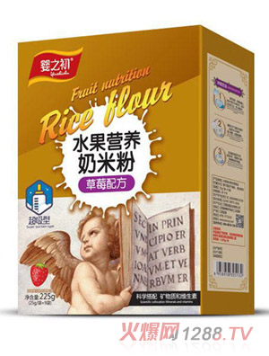 婴之初水果营养奶米粉-草莓配方盒装
