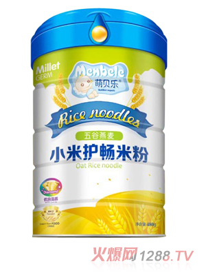 萌贝乐小米护畅米粉-五谷燕麦听装