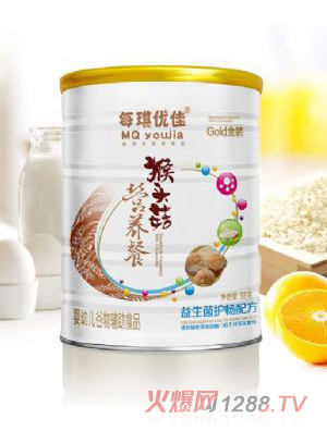 每琪优佳猴头菇营养餐-益生菌护畅配方